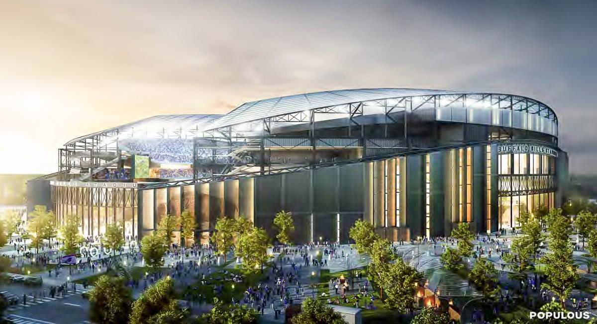 FOS's tweet photo. A cost breakdown of the new Bills stadium, per @TheBuffaloNews:

💰 $600 million: State investment
💰 $350 million: Buffalo Bills
💰 $250 million: Erie County
💰 $200 million: NFL through G-4 loan program

This brings upfront public financing to $850 million — 61% of the cost. https://t.co/OeIXMkpj0J