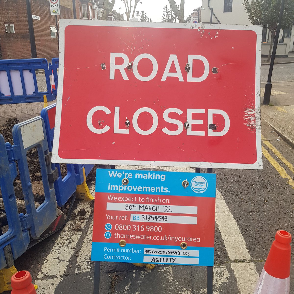 Confirmed. Road closed until 30 March.