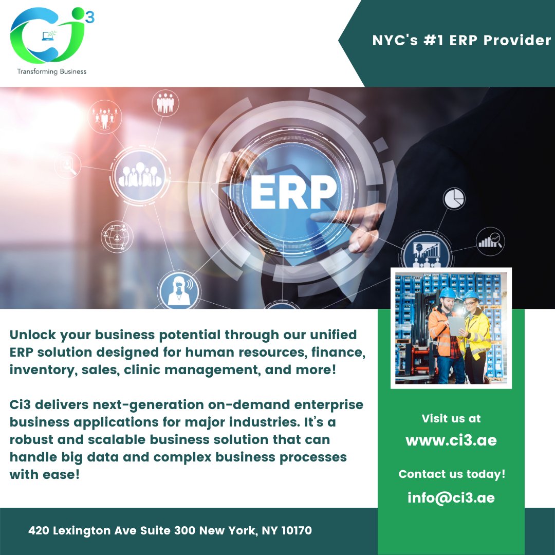 ci3software's tweet photo. Request a demo to see how Ci3 works. Visit us at https://t.co/XhgHCsxUyx. You may also send your email to info@ci3.ae.

#CI3 #ERP #SoftwareDesign #clinicmanagement #humanresourcemanagement #financialmanagement #salesmanagement #inventorymanagement https://t.co/cUgfwh0j68