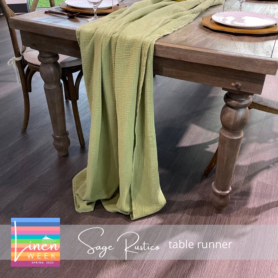 PartyReflection's tweet image. #PRLinenWeek has begun. New product launched today See Rustico anew line of Runners and napkins available in 4 colors