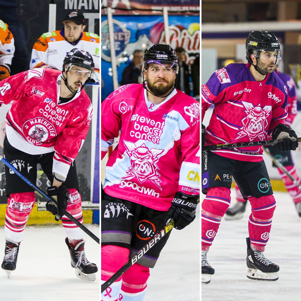 3 years of #pinktherink designs in the books for the @Mcr_Storm. Storm fans, which one has been your favourite?

💕🎀💕🎀

#manchesterstorm #letsgostorm #digitaldesign #sportsweardesign #graphicdesign #pinktherink #preventbreastcancer #icehockey #dunamissportswear