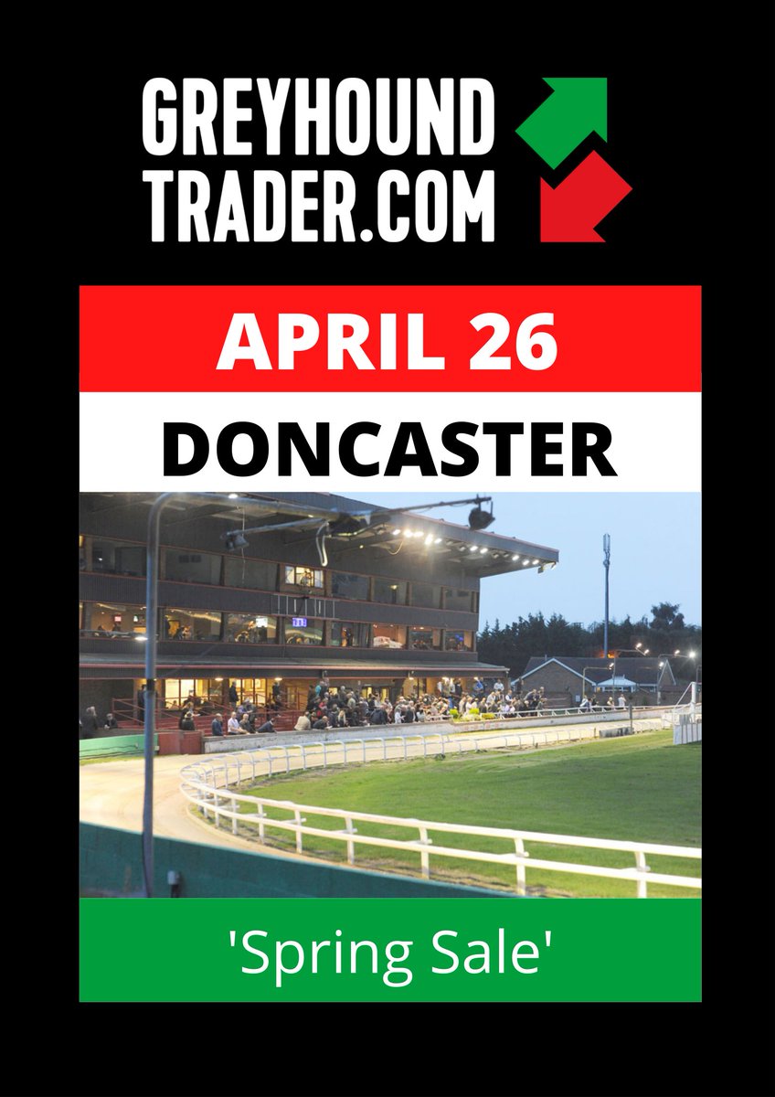 GreyderSales's tweet photo. Our next sale is at @donnydogs on Tuesday 26th April. With a catalogue of 40-50 greyhounds expected, be sure to keep your diaries free for what is sure to be another great sales day! https://t.co/zwFrlA4rS2