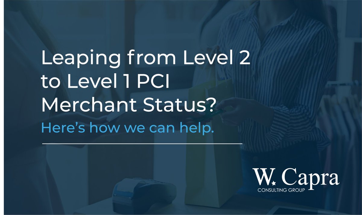 wcapra's tweet photo. If you're transitioning from Level 2 to Level 1 PCI Merchant Status, you may face some challenges with meeting #PCI requirements. Here's how we can help with that transition. #dataprivacy #pcicompliance #payments
https://t.co/hPyOtpT0nM https://t.co/HM1PEh1y31