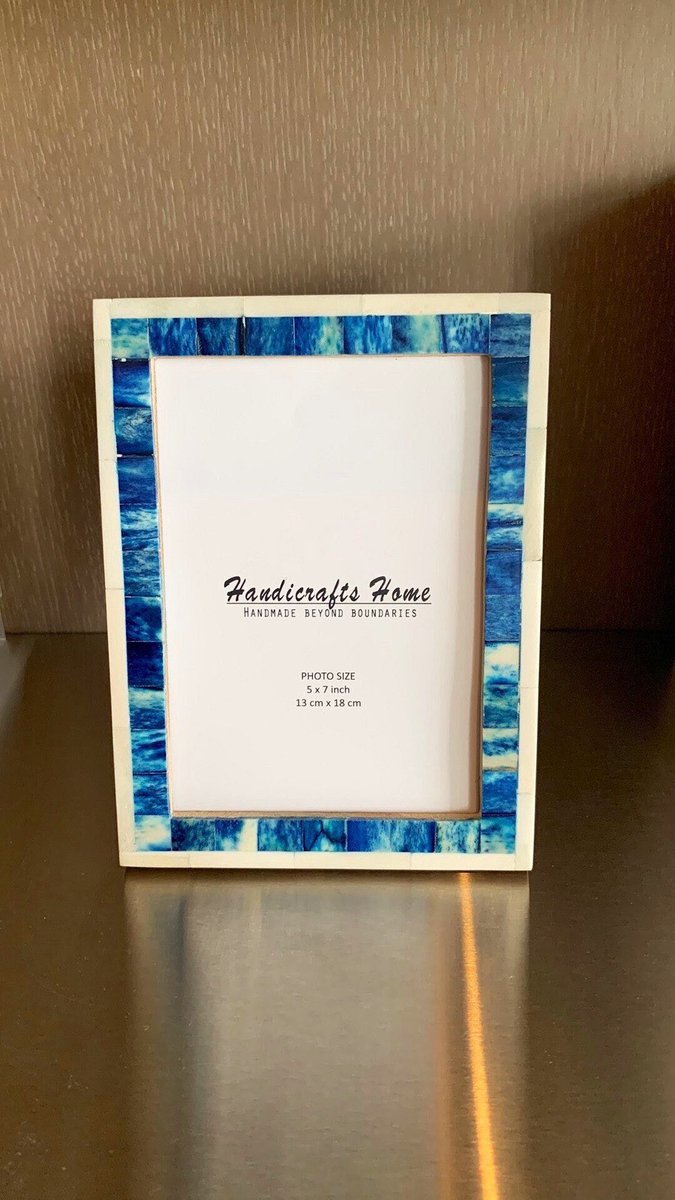 Excited to share this item from my #etsy shop: Handmade Blue &amp; White Mossaic Frame (5x7) #coastaldecor   etsy.me/3INywHp
