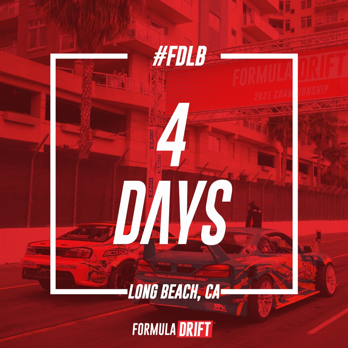 We’re FOUR days away. This season is gonna slap. 👋 

Tickets available for RD1: <a href="/autozone/">AutoZone</a> Streets of Long Beach Presented by 
<a href="/TypeSAuto/">TYPE S</a> on April 1-2: bit.ly/FDLB2022

#FormulaD #FormulaDRIFT #FDLB #GetInTheZone