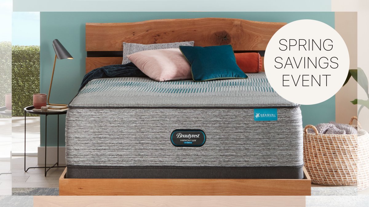 Don’t miss your last chance to shop our Spring Savings Event and save up to $200 on a new Beautyrest Black®, Beautyrest Black® Hybrid, Beautyrest® Harmony Lux™, or Beautyrest® Harmony Lux™ Hybrid.
