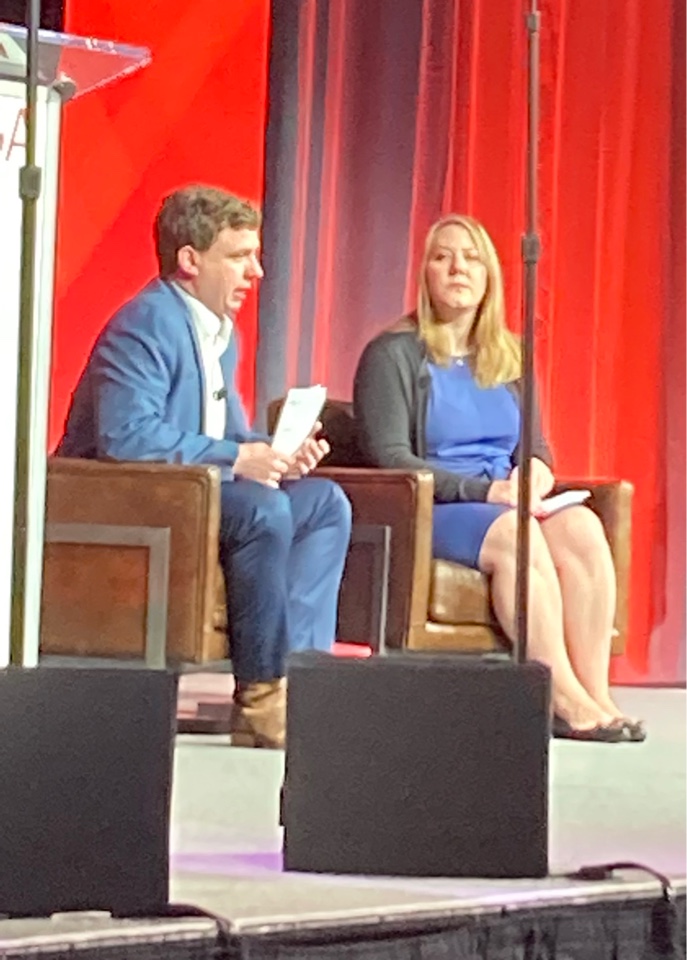 Michele Stanley and Austin Bone provided a legislative update to attendees at the <a href="/NSSGA/">National Stone, Sand & Gravel Association</a> convention.

#AGG1 #Nashville