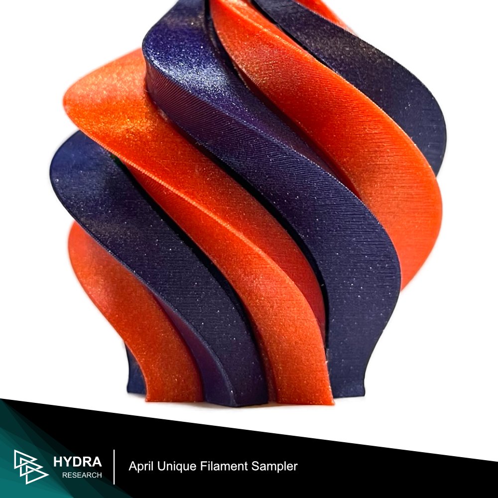 HydraResearch3d's tweet photo. Tangerine Orange Metallic Gold and Galactic Empire Metallic Purple HTPLA by @Protopasta are our April Filament Sampler Subscription materials. Subscribe by March 31st to receive the April sampler (first shipment 50% OFF!) https://t.co/F02VAD1VzS

3D Model Thing #1103441 https://t.co/ADQv5A0g8l