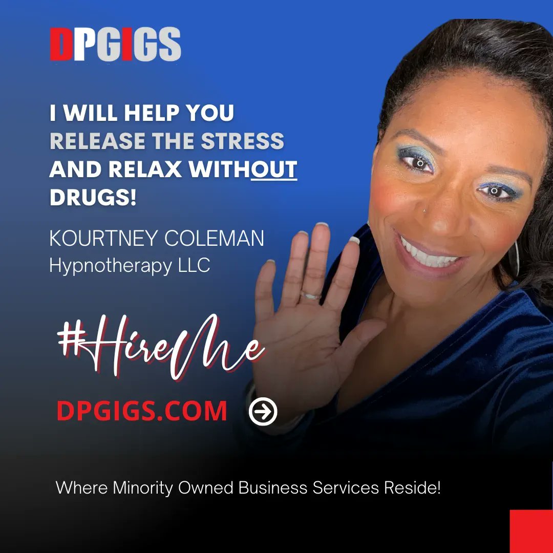 DpGigs's tweet photo. In honor of Women's History Month, we celebrate DPGIGS Freelancer, Kourtney Coleman of Kourtney Coleman Hypnotherapy LLC. Hire Kourtney to help you release stress and relax WITHOUT drugs. Learn more about Kourtney at https://t.co/JsZouQ67LT.
#SheReady #WomensHistoryMonth https://t.co/mHJ7bkP5m1