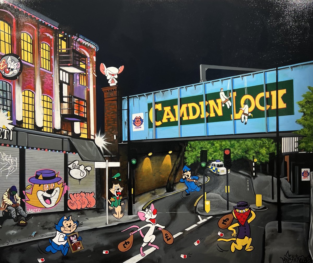 Abotz first worked for COAG during the first lockdown. He painted one of our shutters on Camden High Street, created a piece for Rolling Collection and has supported us since the begging. 

#artshow