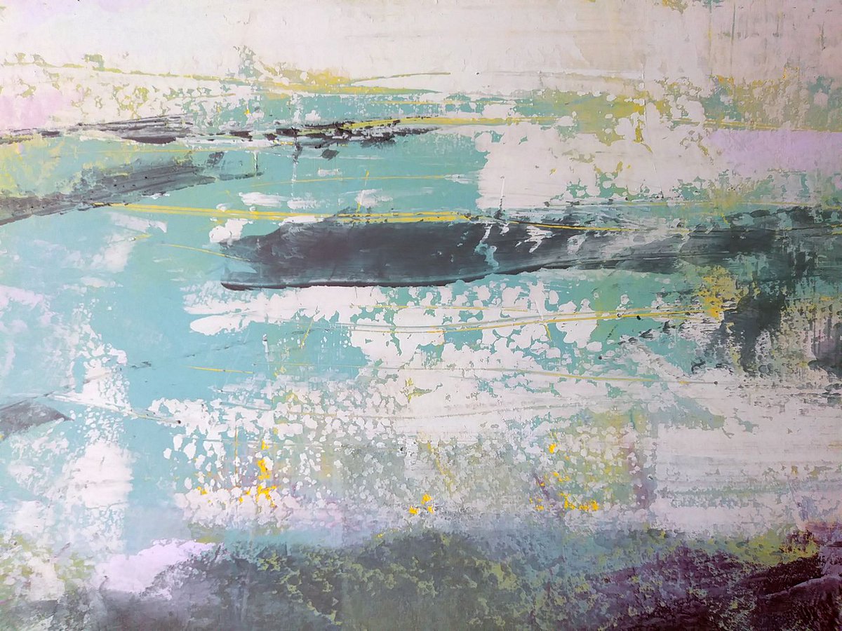 PrimiciasArt's tweet photo. Turbulent waters! Close up of a work in progress.

#nfts #womenincrypto #nftartist #nftartwork #abstractlandscape #coldwaxmedium https://t.co/yknMk4sZB8