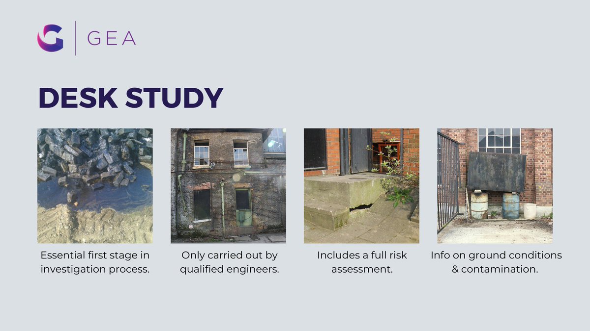 GEA_Ltd's tweet image. A properly designed &amp;amp; targeted #DeskStudy is essential in the investigation process. 

Our engineers don't waste time &amp;amp; money on unnecessary #GeoenvironmentalInvestigation, we rapidly identify the need for special searches on sites.

Click to read more: gea-ltd.co.uk/desk-study.html