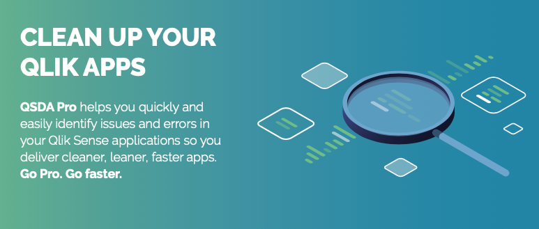 Learn more about what QSDA Pro can do for you and your #Qlik apps. Join the webinar on 31 March bit.ly/3iKl8Ji