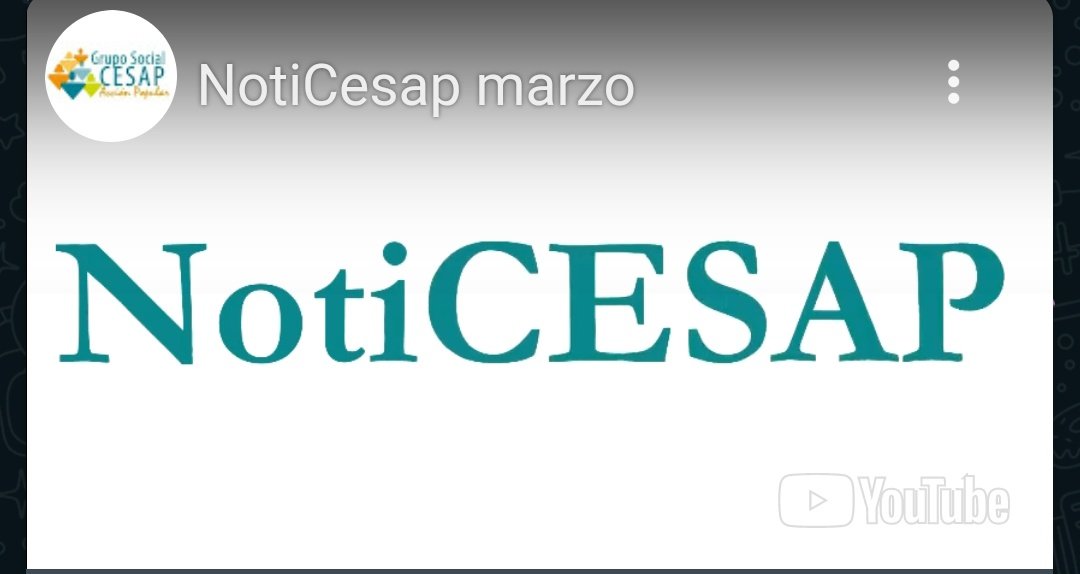 CESAP_AC's tweet photo. ¿Sabías que desde el Zulia hasta Sucre el @Cesap_AC acompaña a miles de venezolanos con proyectos que combinan el empoderamiento con la protección? Velo en #NotiCesap🙌🏼🇻🇪
https://t.co/1VamwSvuCZ
#SomosCesap #Venezuela #28marzo https://t.co/8VbABRRFa9