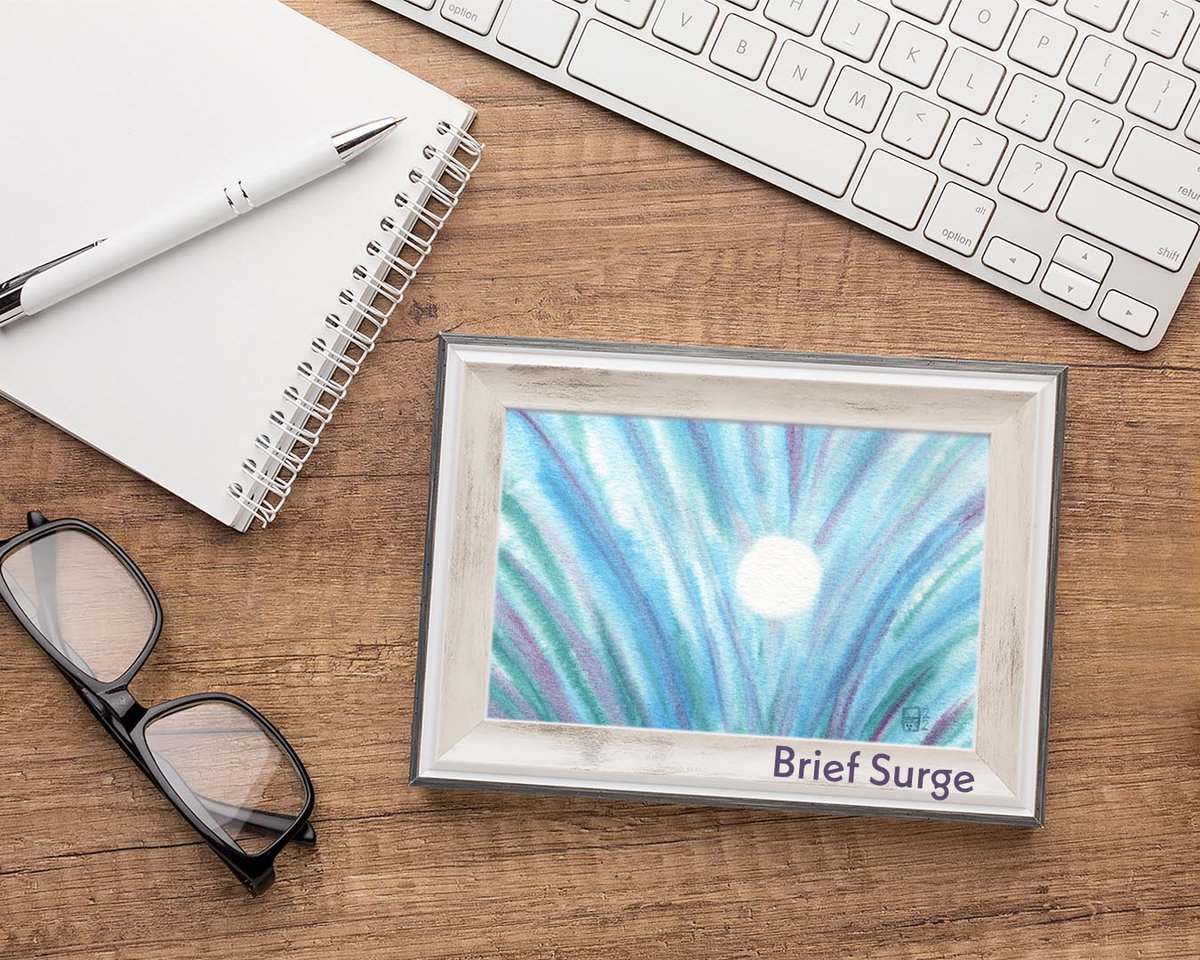 jellyandstone's tweet photo. This painting, “Brief Surge,” is about a fleeting sensation of a surge of…motivation? to do a thing I want to do. For a brief moment my heart was lifted and, if I put my hands and mind to the task, it would happen without effort. https://t.co/hRTszE0ZFh