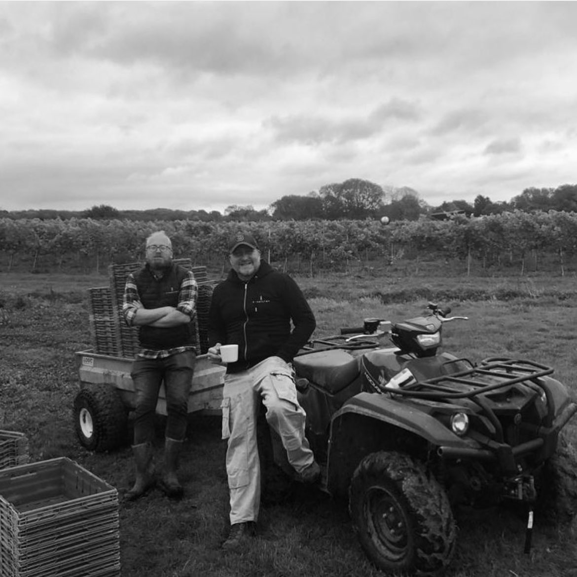 Throwback to the start of harvest 2021. Ben &amp; Luke getting ready #EnglishSparkling