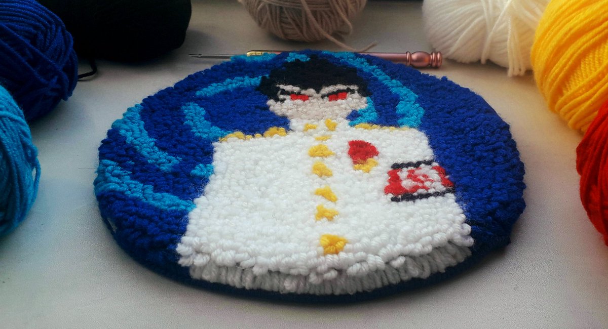 DarAstar21's tweet photo. ✨I made a rug with my favorite Kiyotaka. Satisfied✨

#punchneedl #tufting #needlepunch #crafts #needlepunching #art #handmade #ArtistOnTwitter #rug #rugtufting #kiyotaka #ishimaru #kiyotakaishimaru #danganronpa https://t.co/CeqFbmpj82