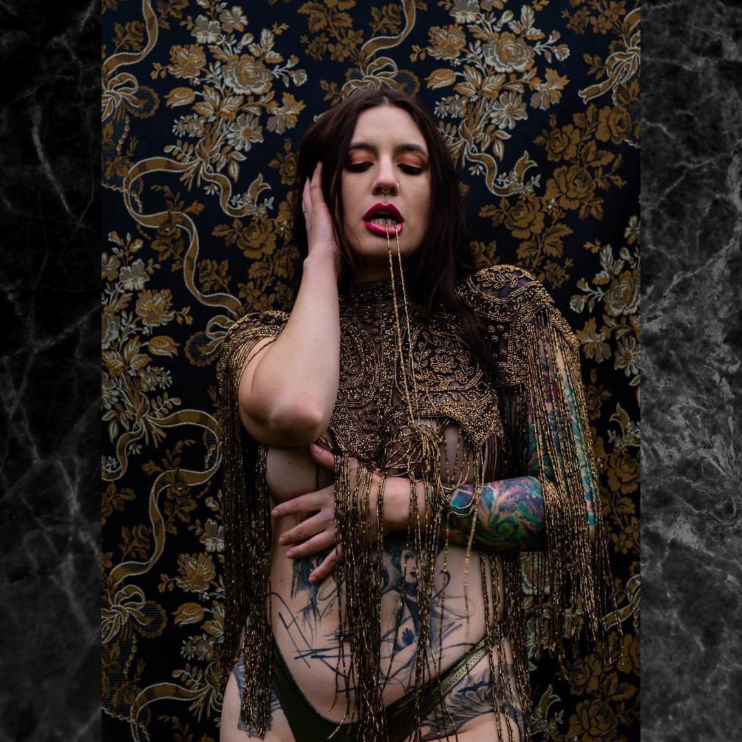 ArcaneCodaLine's tweet photo. One of our most favourite things ever is seeing what our customers do with the items that they purchase from us. 
✨✨✨✨✨
Love this collab between @midtownmeow and @melissauroff including one of our Beaded Capelets from the Diva Collection. https://t.co/zlRgkXZDSi