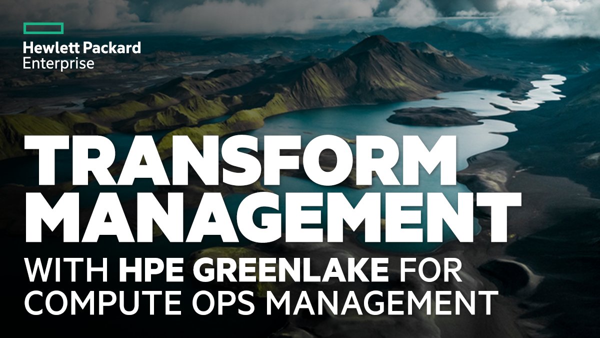 HPE_Compute's tweet photo. Transform your experience with #HPEGreenlake for #ComputeOpsManagement. Automate and take charge of the full lifecycle of your entire #compute environment with an elegant, single, as-a-service experience – from #edge to #cloud https://t.co/uE1bK7rkt4 https://t.co/B0IPcnPQLr