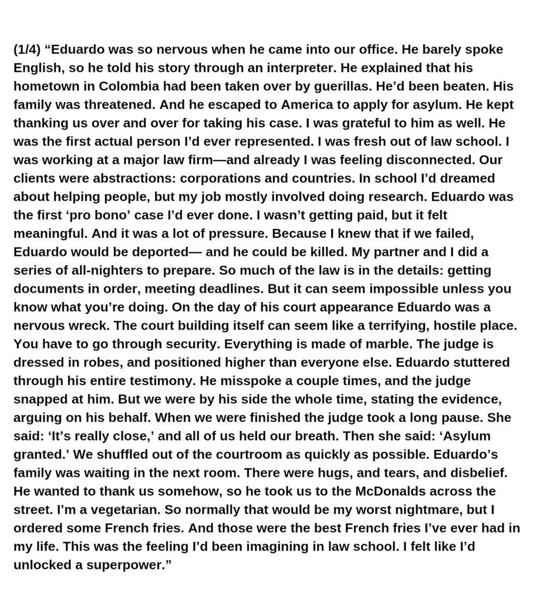 humansofny's tweet photo. (1/4) “Eduardo was so nervous when he came into our office. He barely spoke English, so he told his story through an interpreter. He explained that his hometown in Colombia had been taken over by guerillas. He’d been beaten. His family was threatened. And he escaped to America.." https://t.co/3QQV7rQ12v