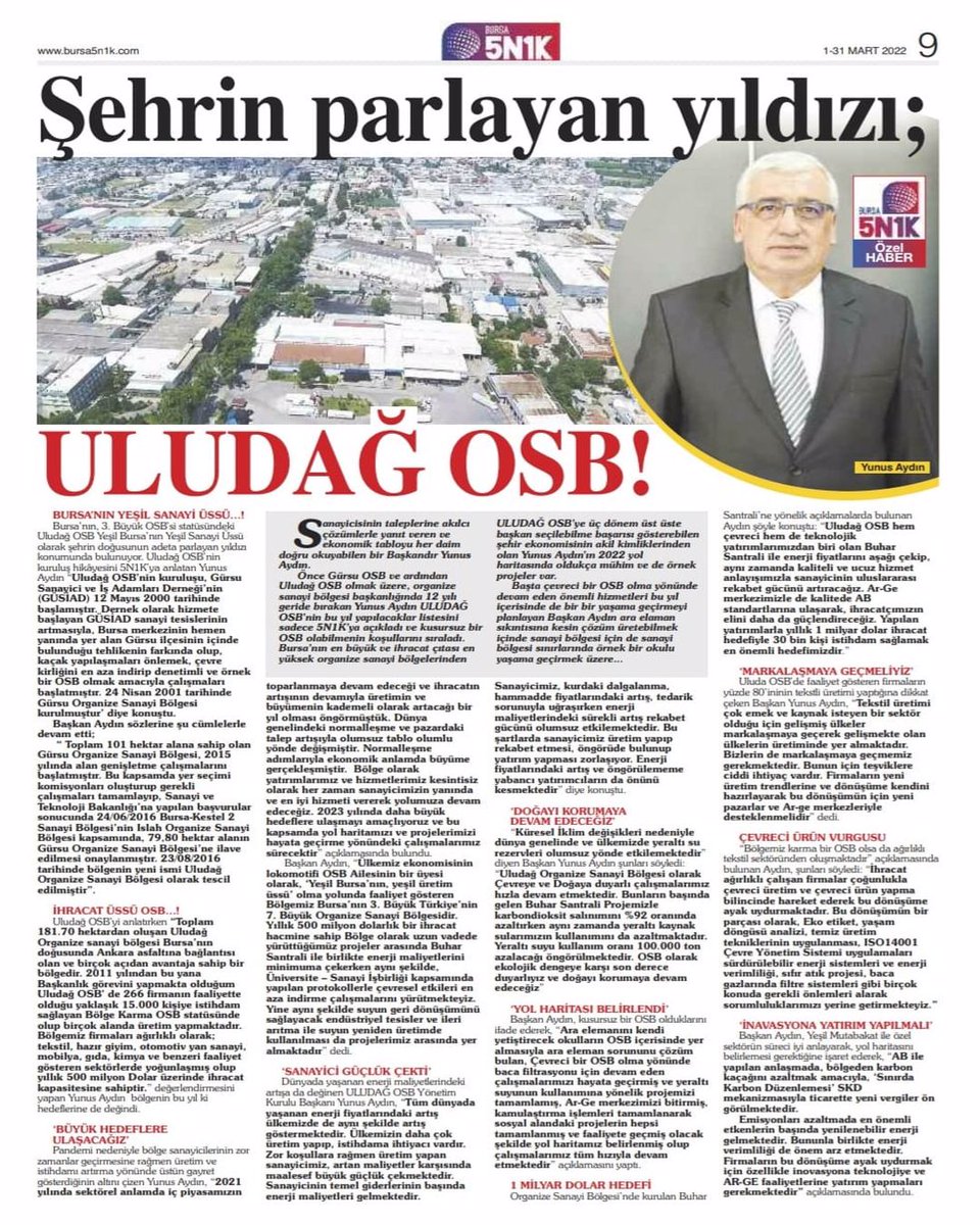 5N1K Gazetesi Başkanımız Yunus AYDIN ile özel bir röportaj yaparak bölgemizdeki projeler ve çalışmalarımıza geniş yer verdi.