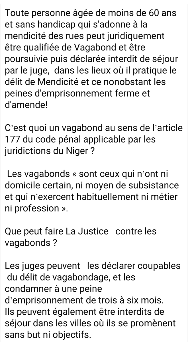 jchroniques1's tweet photo. Quelles sont les personnes autorisées à mendier en République du Niger ? https://t.co/i3KO4kbgue