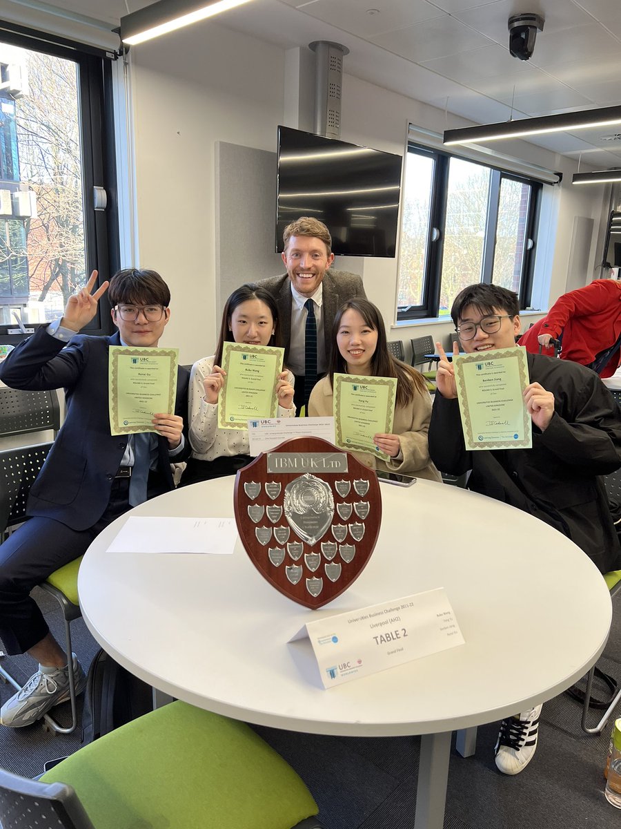 And they won again! Liverpool are this year’s winners! The second time in a row they have won the UBC! Congratulations to team 2 on winning today’s undergraduate #UBCWorldwide Final! 🙌 🏆