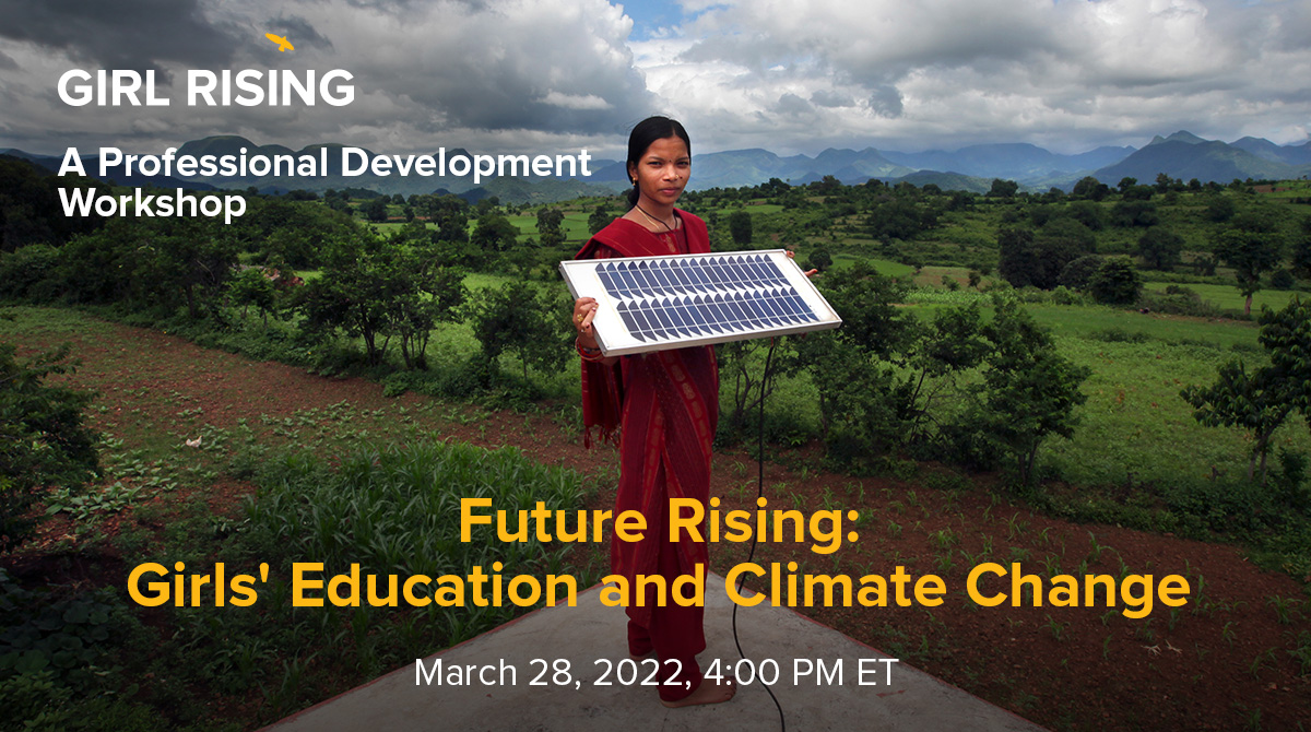 GReducators's tweet photo. Join us TODAY AT 4:00 PM ET to hear @JenWilliamsEdu and @JuliaFliss
 talk about using Girl Rising to teach about Climate Change. Zoom here -  https://t.co/i9rc0TAxVN
@TakeActionEdu
 
@girlrising https://t.co/24I3bfBsSe