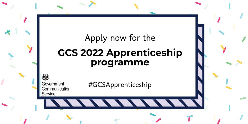 The 2022 #GCSApprenticeship scheme is now open! Did you know that over 80% of the last cohort secured a role at the end of their #apprenticeship? 

Find out more and how to apply: gcs.civilservice.gov.uk/career/progres…