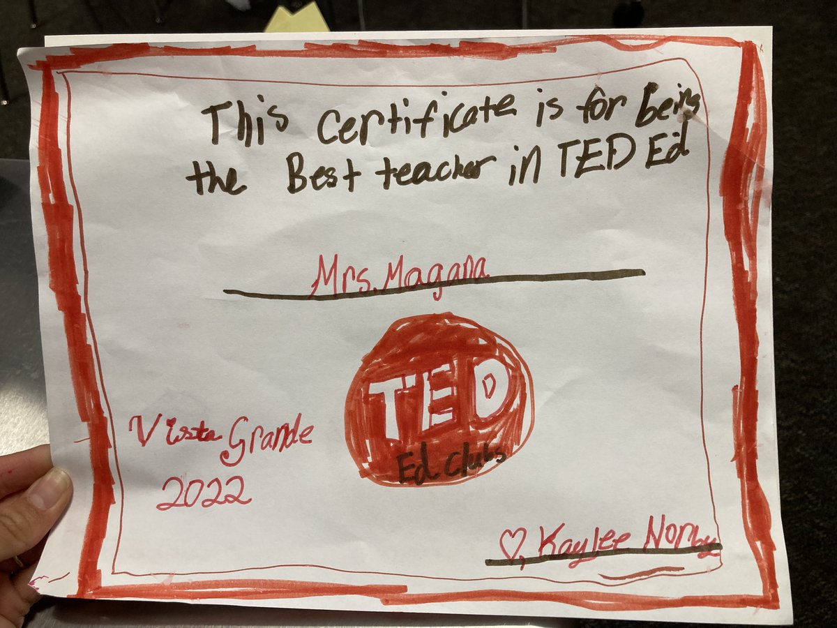 Melanie Nebel (@maganamvg) on Twitter photo How cute is Kaylee, one of my TEDEd club members. She awarded me a certificate since we made her one. What a sweetheart!!🥰 <a href="/TEDxKidsElCajon/">@tedxkidselcajon</a> <a href="/VistaGrandeCV/">Vista Grande Cajon Valley</a> How cute is Kaylee, one of my TEDEd club members. She awarded me a certificate since we made her one. What a sweetheart!!🥰 <a href="/TEDxKidsElCajon/">@tedxkidselcajon</a> <a href="/VistaGrandeCV/">Vista Grande Cajon Valley</a>