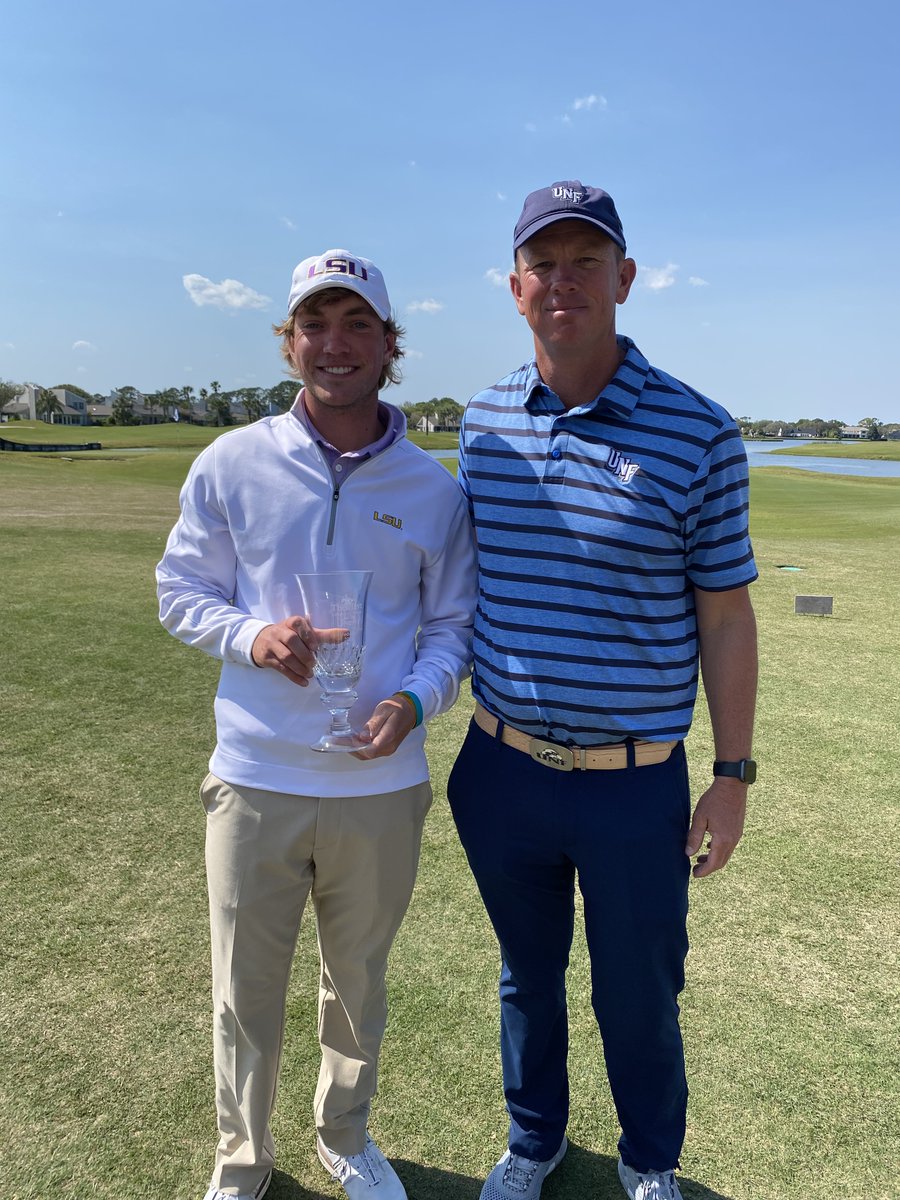 LSU Men's Golf (@lsumensgolf) on Twitter photo That'll do it from Florida! <a href="/ddoyle2123/">Drew Doyle</a> became the third Tiger to claim medalist honors this season after finishing at (-6) in The Hayt!
🔗 lsul.su/3JSA2cw That'll do it from Florida! <a href="/ddoyle2123/">Drew Doyle</a> became the third Tiger to claim medalist honors this season after finishing at (-6) in The Hayt!
🔗 lsul.su/3JSA2cw