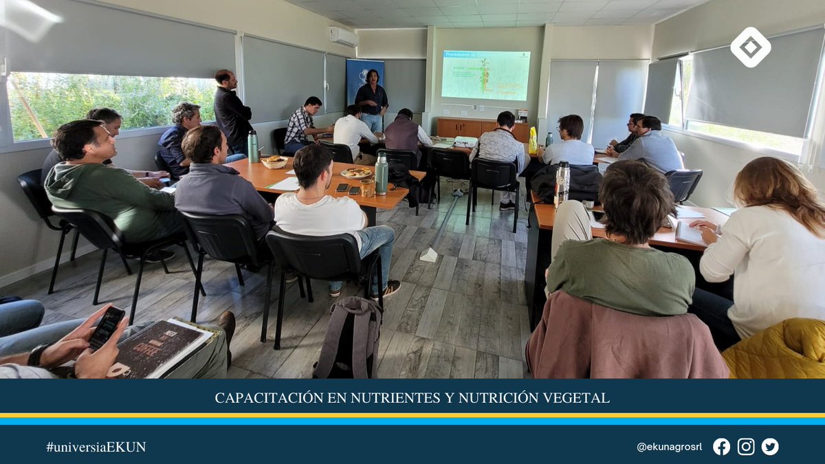 EkunAgroSRL's tweet photo. Nos encontramos dictando una nueva Capacitación en Nutrientes y Nutrición Vegetal junto a Stoller.
#UniversiaEkun nos permite acompañar a nuestros clientes con el objetivo de incrementar sus capacidades, eficientizar sus procesos y prepararlos para el futuro.
📲 Consultanos https://t.co/QDggWJpQyA