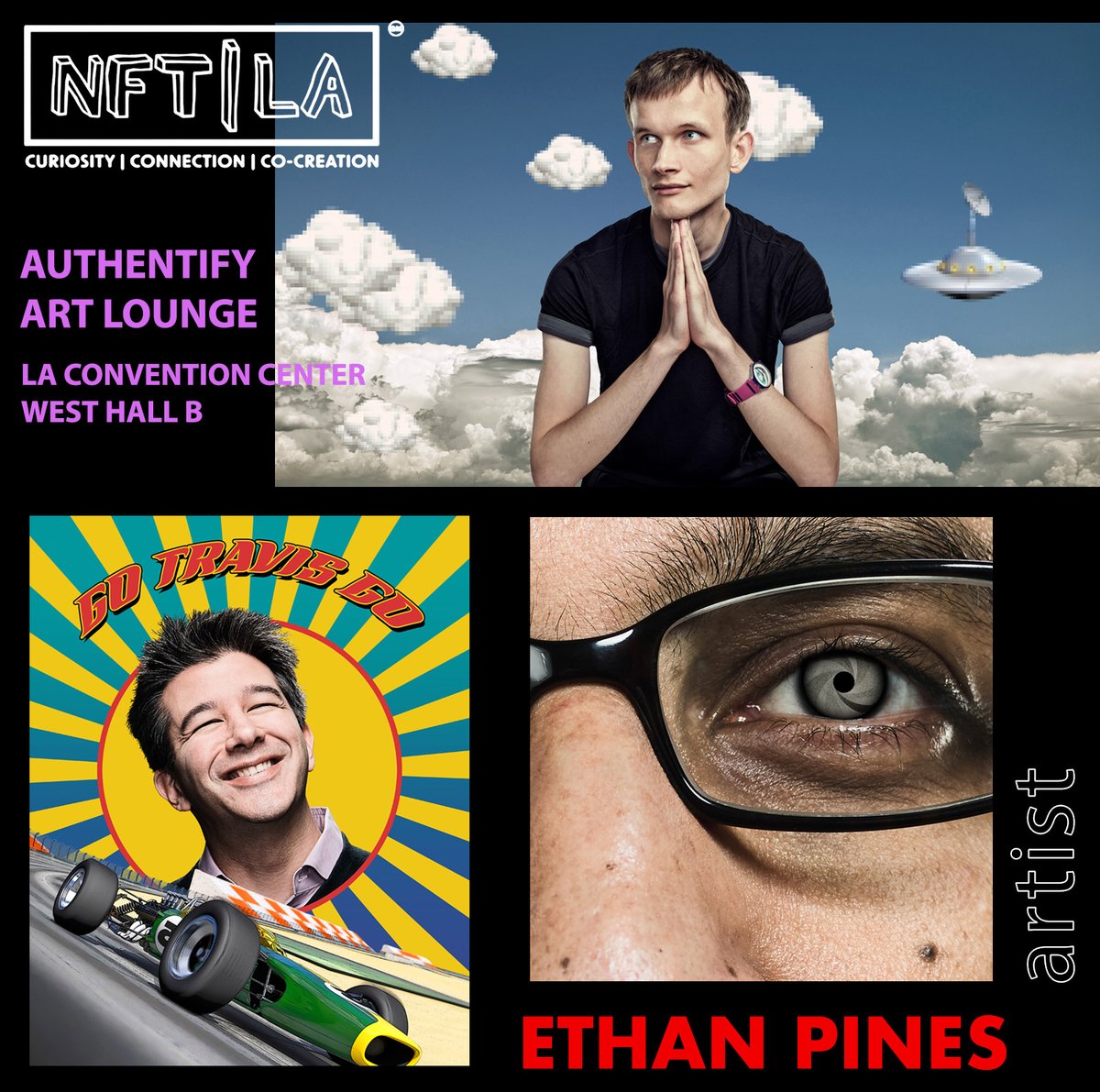 I’m speaking at NFTLA tomorrow on a panel of artists 1:20-2:20! And my 2nd NFT collection drops on <a href="/makersplace/">MakersPlace 🔳</a>  3/31. Can’t wait. Six artworks based on my shoots of Travis Kalanick, Sundar Pichai and Vitalik Buterin. 

#nftla #nft #nftdrop #artwork #fineart #digitalart
