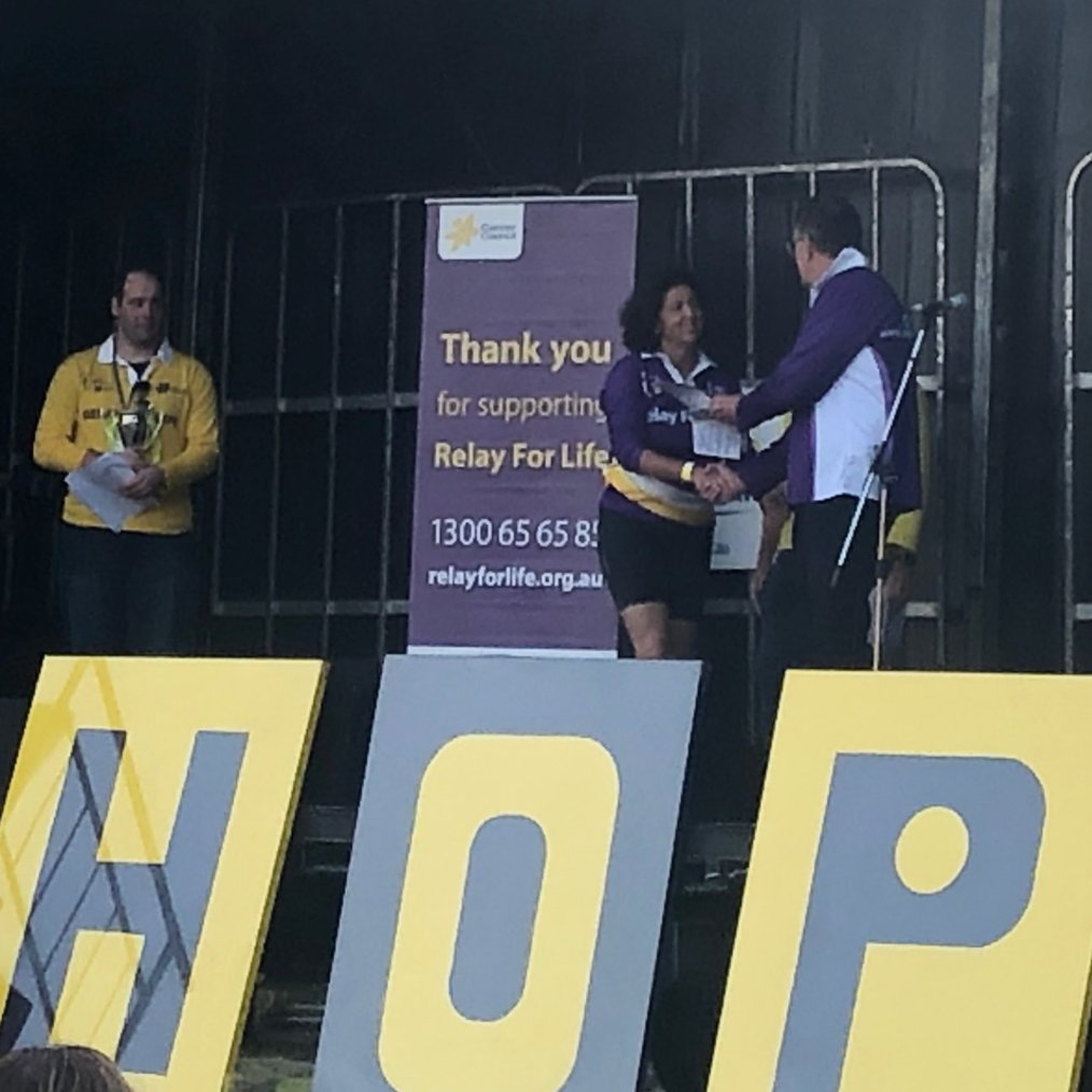 Mon4Kooyong's tweet photo. Thanks to the #TeamMon walkers and our wonderful supporters who raised $39,926 for this important annual charity event.
It was a real buzz to accept the award for highest team fundraiser by #TedBaillieu.
Looking forward to Relay For Life 2023! https://t.co/dKk69lCjLH