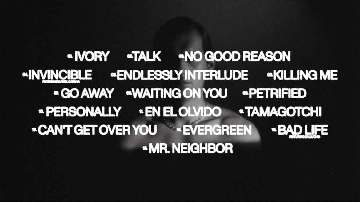 IVORY TRACKLIST