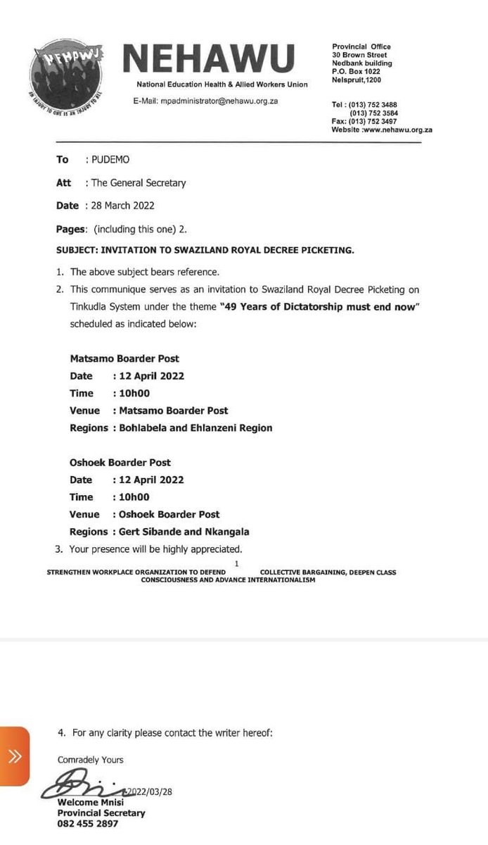 lingashoni's tweet photo. We can never have a better friend than  ⁦@_cosatu⁩  and it’s affiliates like ⁦@NEHAWU⁩. When we are free may we always take the lesson COSATU teaches us that an injury to one is an injury to all. https://t.co/XRelabJpoV