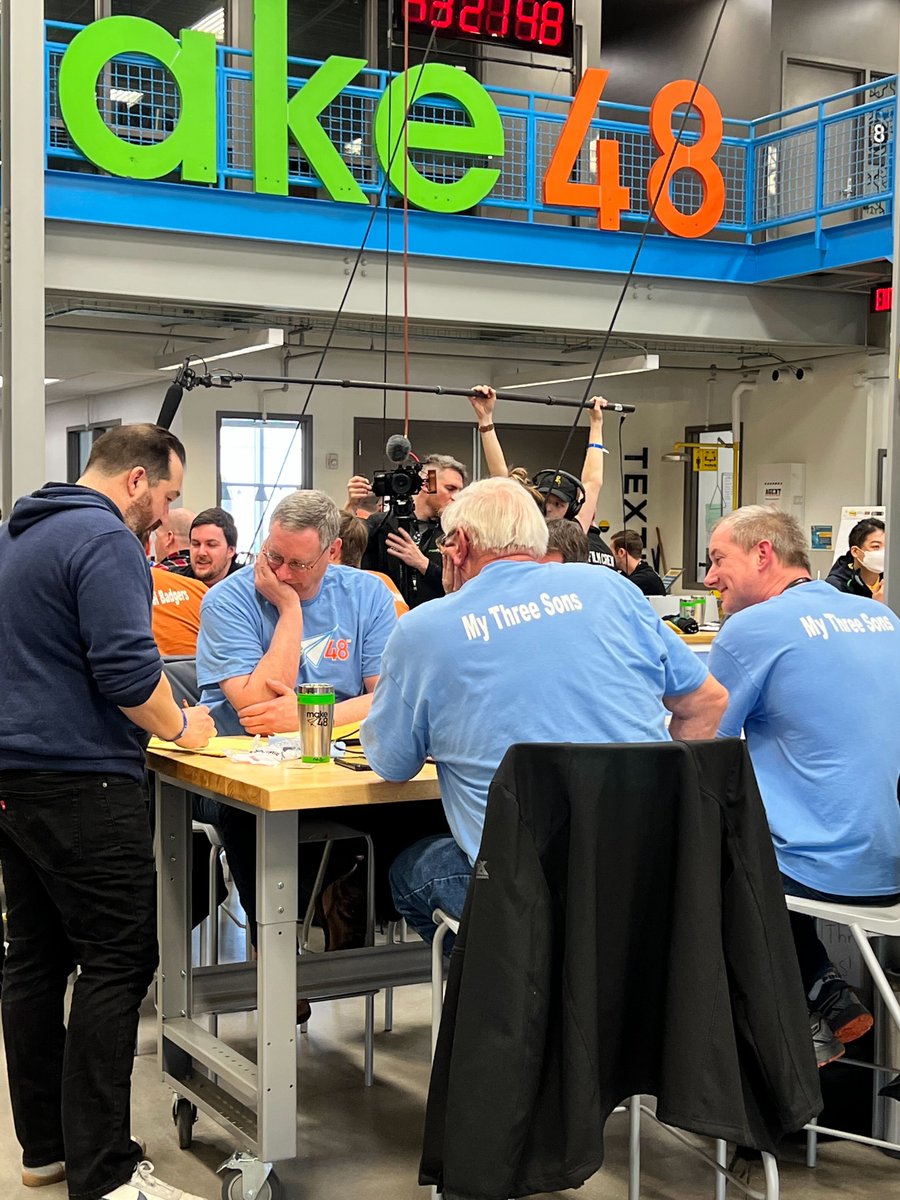 Onshape's tweet photo. We were thrilled to be at the @gomake48 finals in @VisitWichita this past weekend, located at the @GoCreateWSU Makerspace.
As the exclusive #CAD tool of #Make48, our engineers helped competitors design their 3D prototypes for the 48 hour challenge.
#STEM #Makers #onshape https://t.co/r0FkCz8DTD