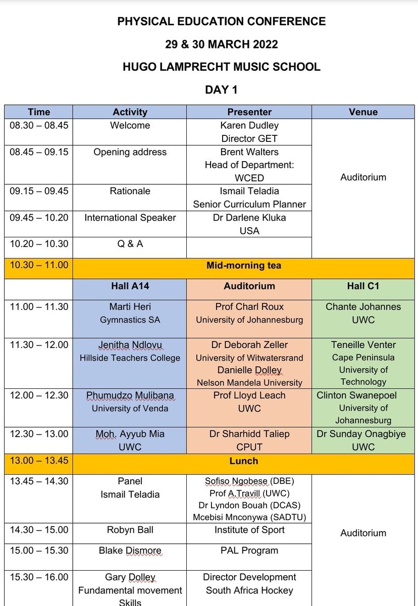 KarenR_Dudley18's tweet photo. • Day 1: Tuesday 29 March 2022.... Join the Livestream https://t.co/COtOCBsbL0
• WCED PHYSICAL EDUCATION CONFERENCE @WCEDnews @ITeladia1 @DebbieSchafer @SalieA_ @DoveWarda @WesternCapeGov @ECKEDOffice @MSED_CURRICULUM @mced_wced @WestCoast_Edu @metropoleeast @teachingconnect https://t.co/bAiceeKOsp