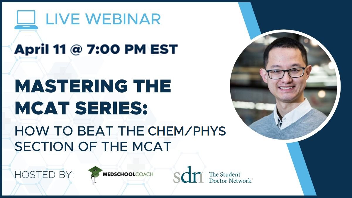 HpsaOrg's tweet image. Ready for the Chem/Phys section of the MCAT?  Join @Medschoolcoach Director of MCAT Ken Tao and SDN to find out how to crush it on Apr. 11 at 7PM EST! Link below!

bit.ly/3IQt9Hg

#MCAT #MCATprep #premed #medschool #premedlife