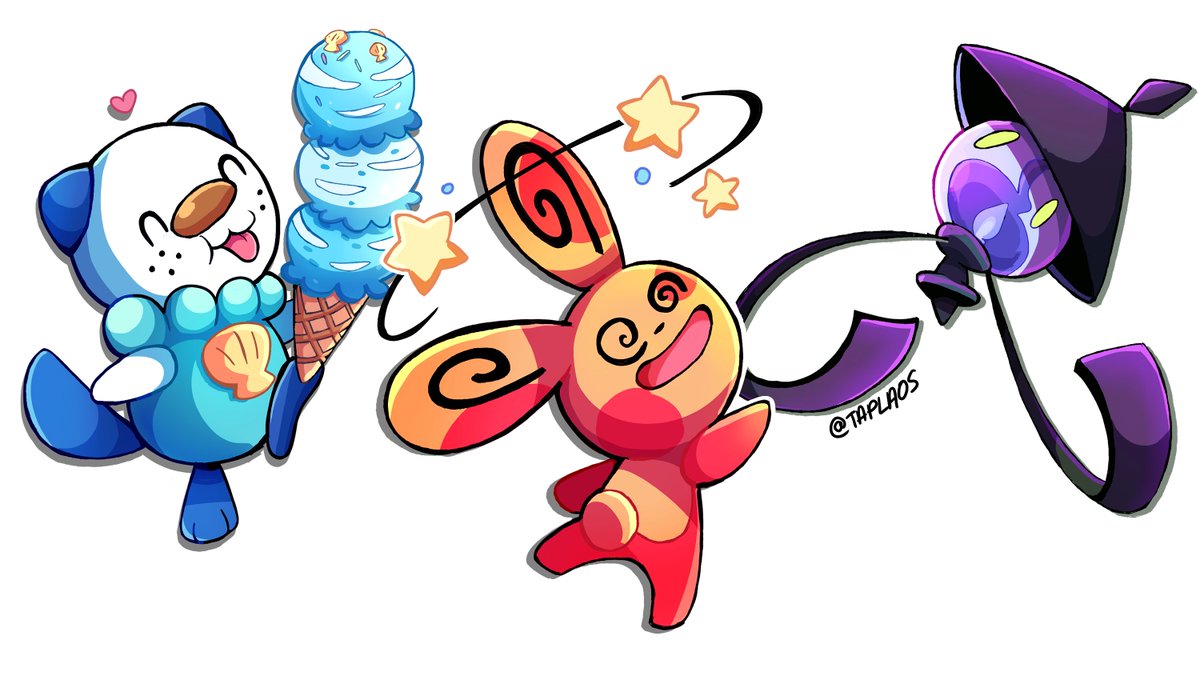 pokemon (creature) tongue no humans closed eyes food ice cream cone heart  illustration images