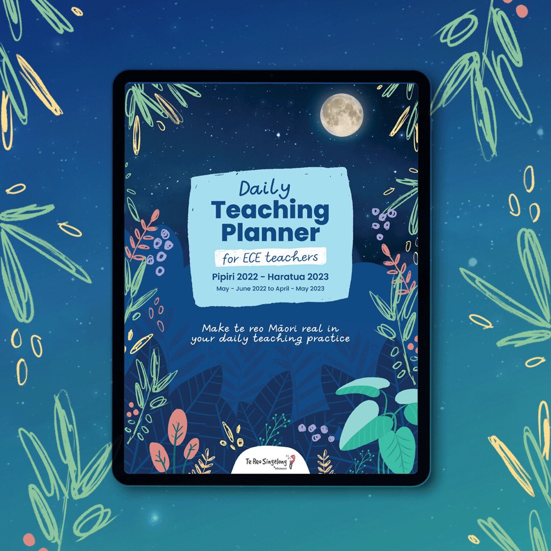 TeReoSingalong's tweet photo. Check out our new Daily Teaching Planner for ECE teachers on the Shop tab on our Te Reo Singalong website. It’s only $24.99!

The interactive PDF planner features MORE THAN 220 PAGES of full colour delight, including weekly tips to make meaningful connections with te reo Māori. https://t.co/OrqTAT23F9
