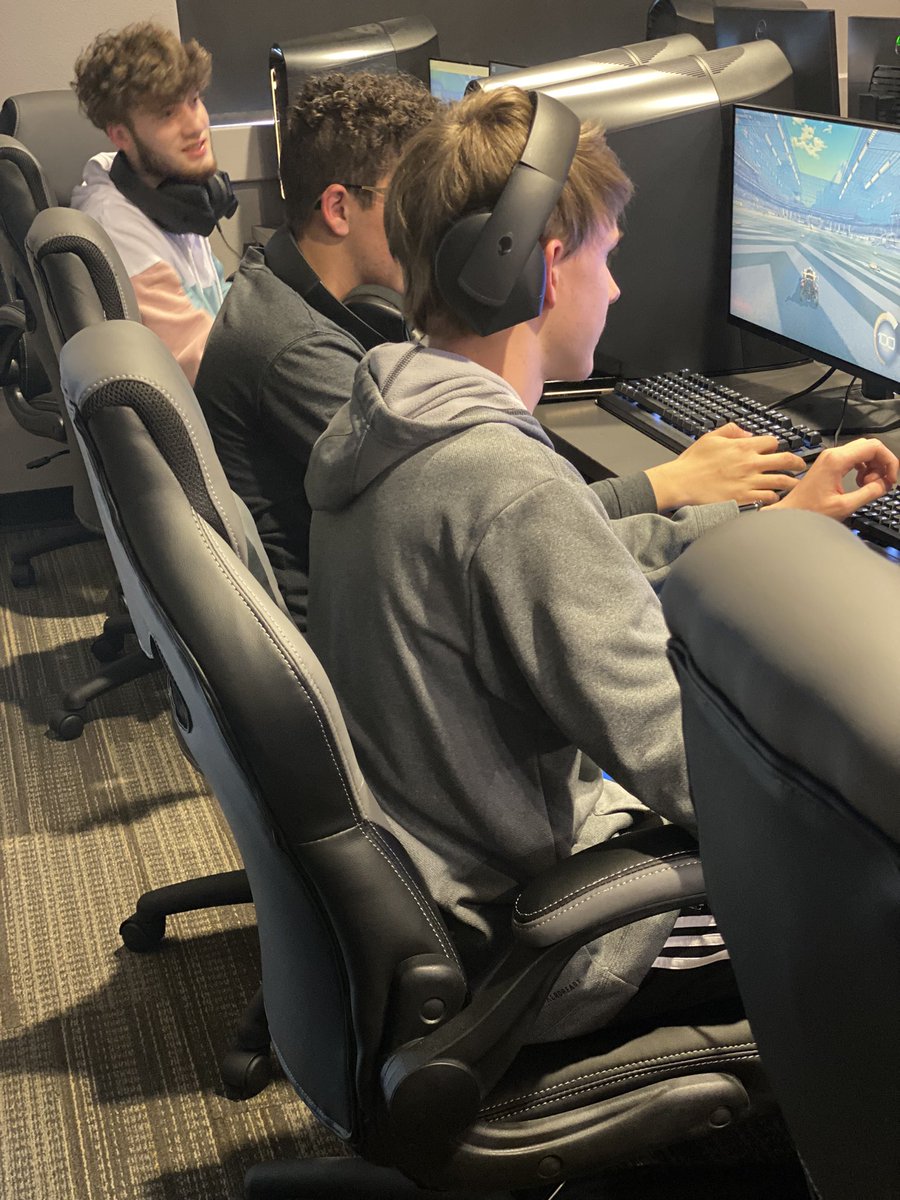 Warming up for a scrim between Rider and <a href="/MSUTexas/">Midwestern State University</a>’s Rocket League teams for the unveiling of MSU’s new esports lounge. #WFISDesports <a href="/learningleader3/">Cody Blair, Ed.D.</a> <a href="/TXCTO/">Shad McGaha</a> <a href="/Kuhrteous/">Michael Kuhrt</a>