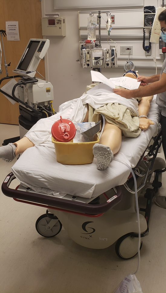 NorthwesternSim's tweet photo. This jolly good fellow is preparing for the Critical Care Fellows' wonderfully complicated simulation cases. #NUSIM #savinglives https://t.co/H0d3UzlVix