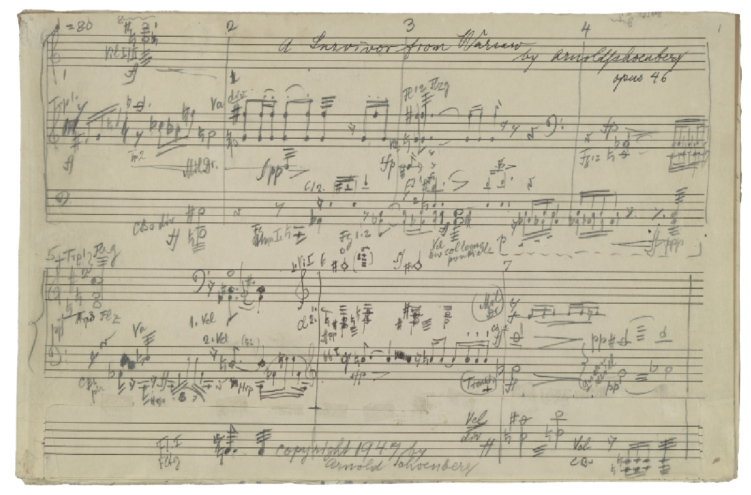 From Arnold Schoenber's "A survivor from Warsaw":