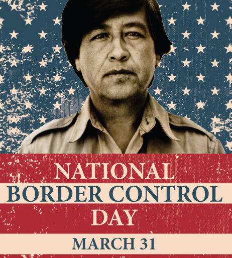 MarkSKrikorian's tweet photo. This Thursday, March 31, is #NationalBorderControlDay, to honor the pro-borders activism of labor leader Cesar Chavez on his birthday. For more information, go to: https://t.co/S4VLlL2Ojh https://t.co/G6eMo17xT4