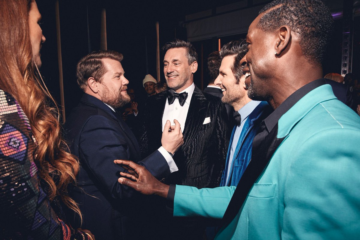 bestofjhamm's tweet photo. James Corden, Jon Hamm, Adam Scott, and Sterling K. Brown #Oscars https://t.co/fk9FMoRtmT
