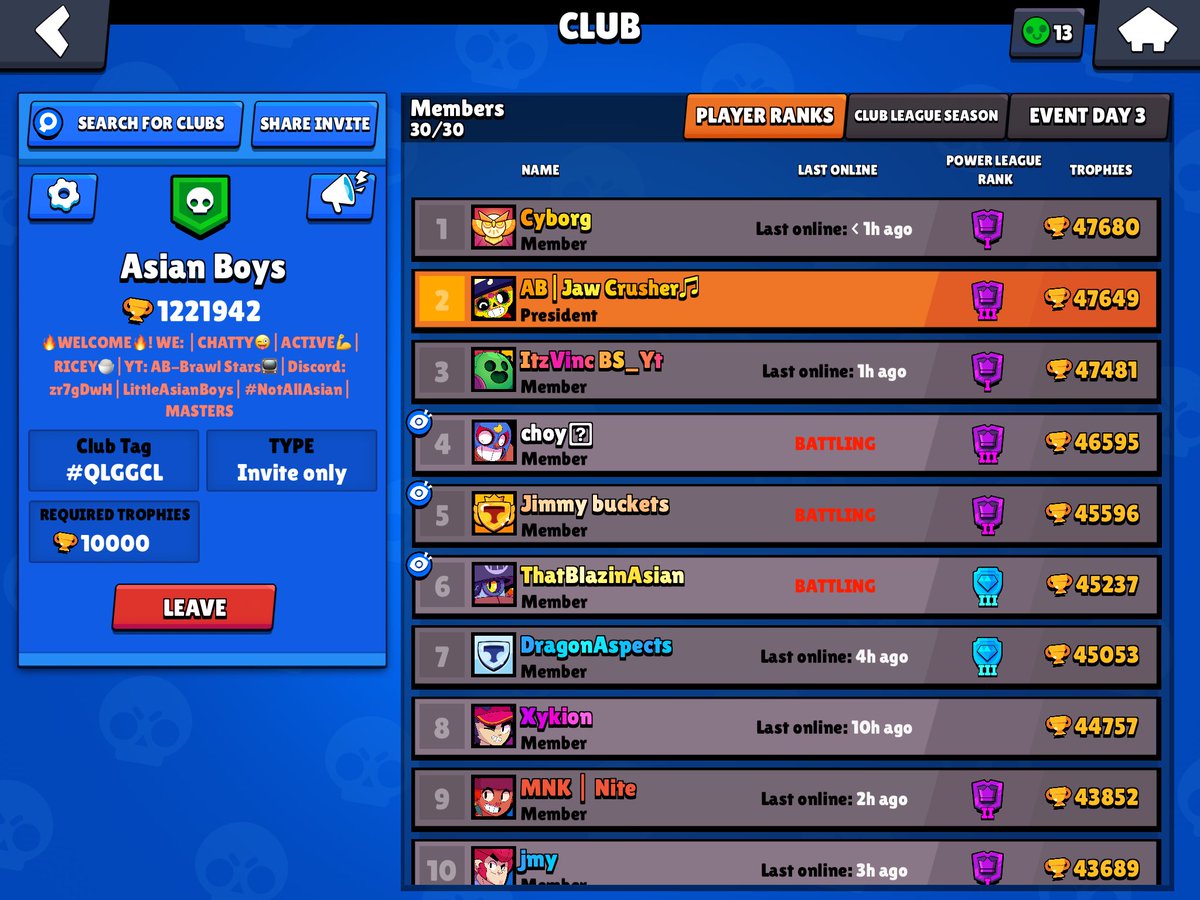 Need a couple of new people for next CL. Dm me if interested.