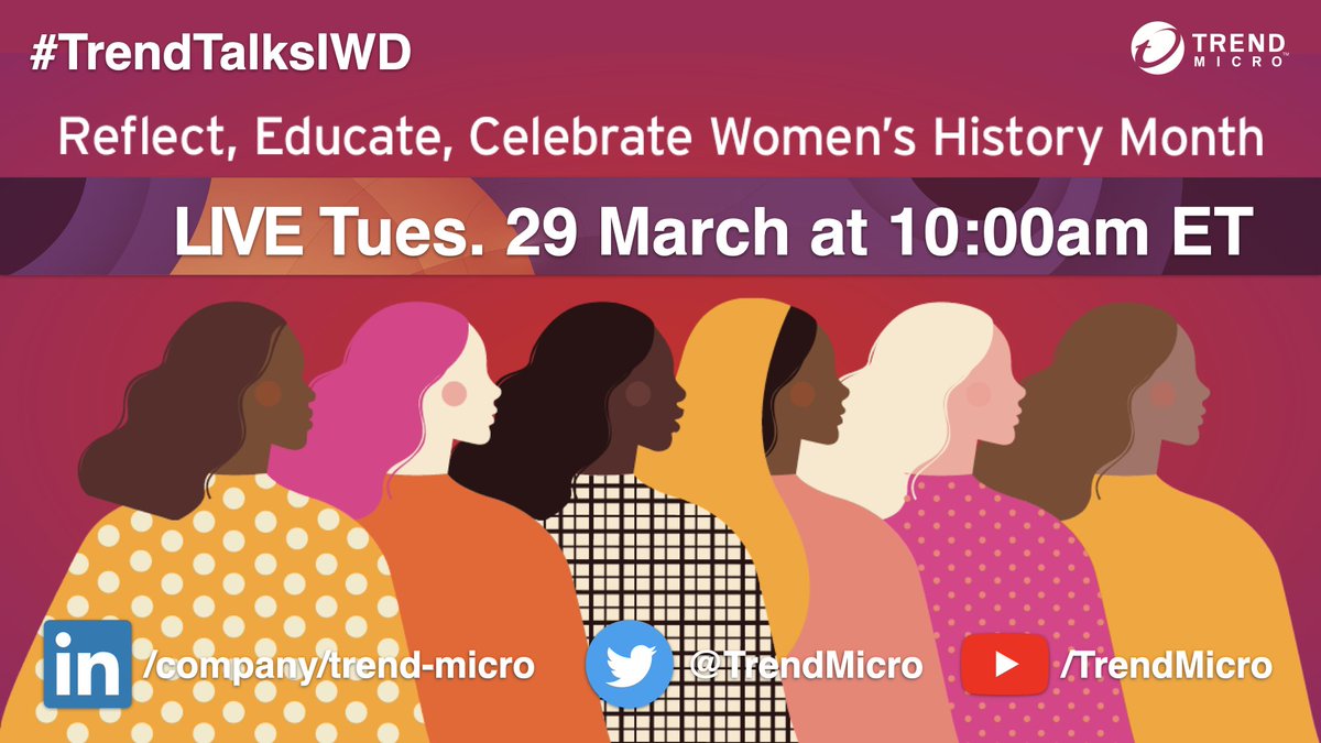 trendaisecurity's tweet photo. TOMORROW: We're celebrating Women's History Month with #TrendTalksIWD, a live stream panel series showcasing some of our amazing women and their stories.
Join the discussion and together, let's #BreaktheBias. #LifeatTrend https://t.co/T2wGtuE2CU