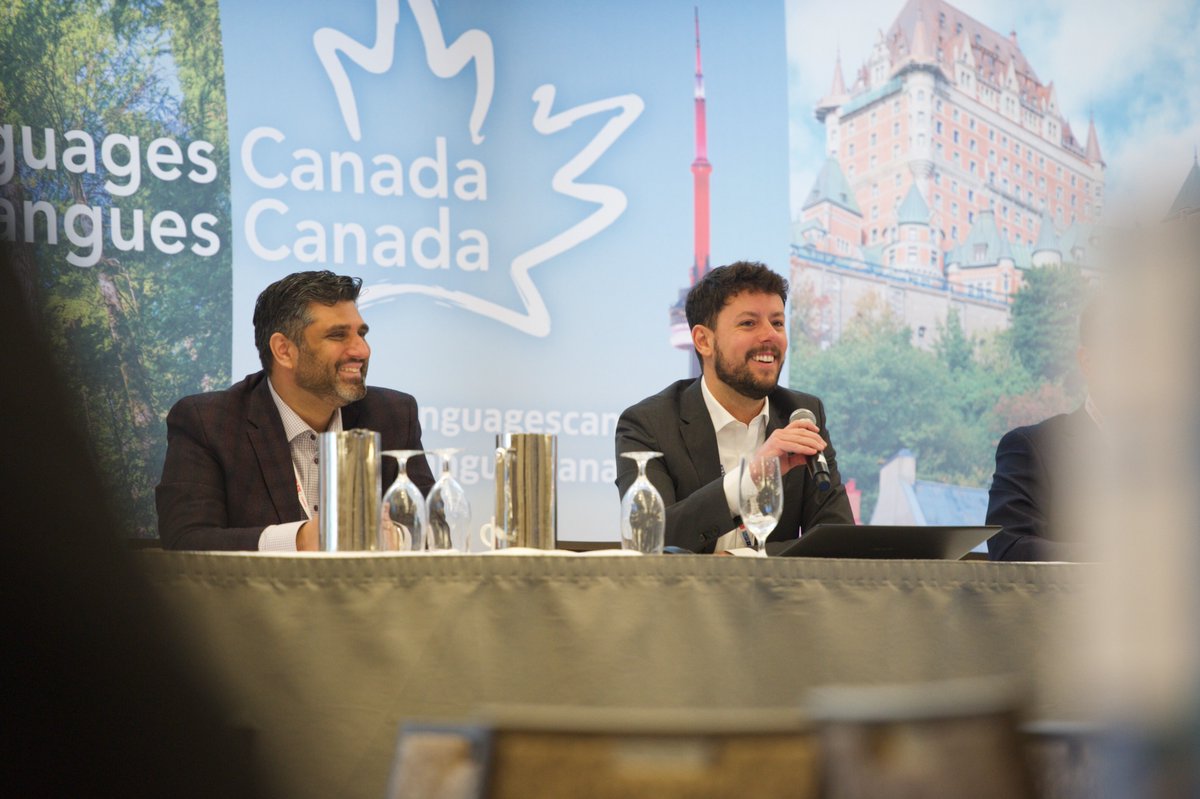 LangCanada's tweet photo. This morning's panel session discusses LC's #LOA #Verification System initiative which aims to provide #Letters of #Acceptance that are easily authenticated by #immigration and #customs officials. - with @ILSC, @iCentapp and @CanBorder #LCCONF2022 https://t.co/zaUFFBKcfr