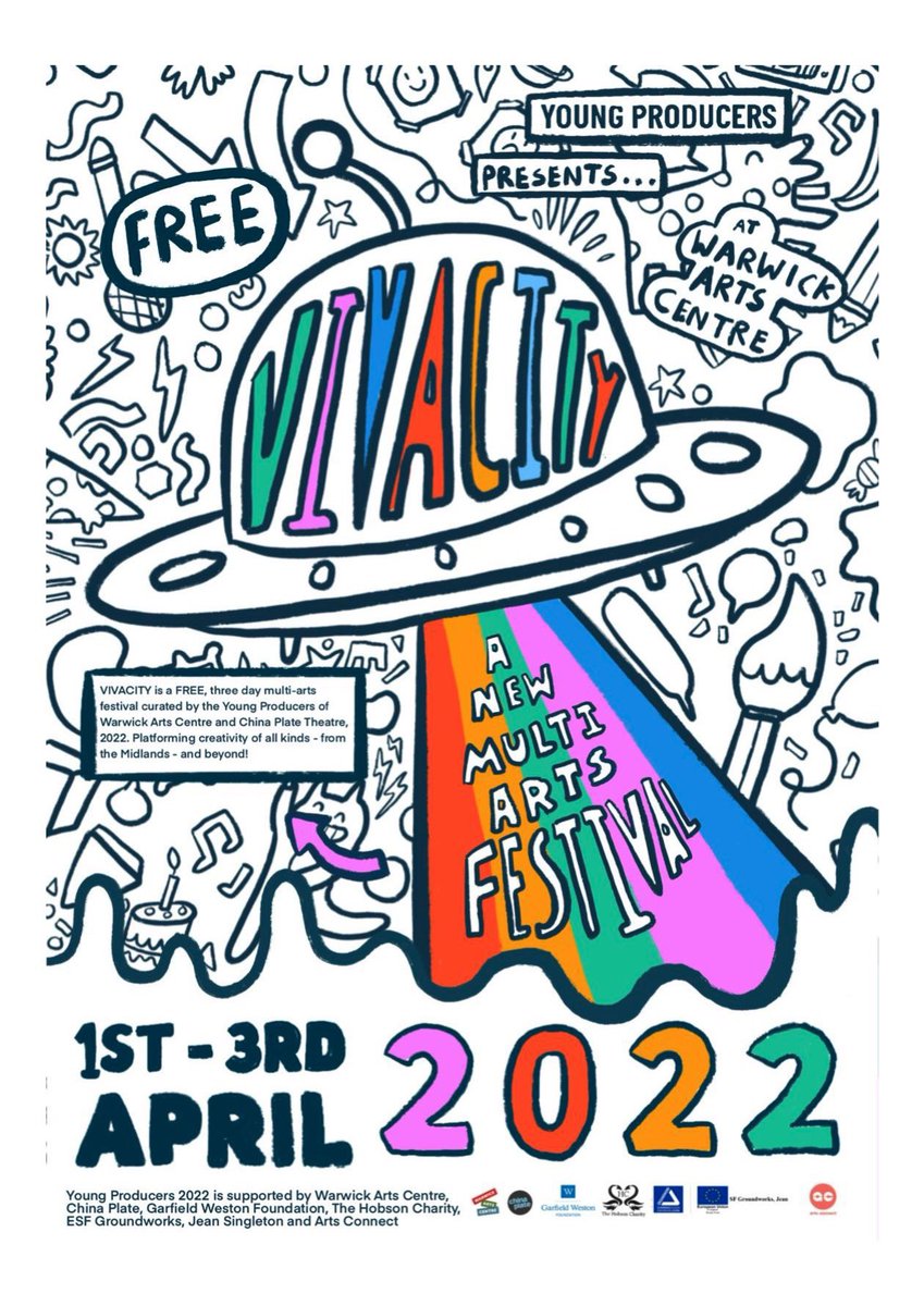 look at this INCREDIBLE poster 🤩

We are so excited to be performing Last Wednesday at <a href="/vivacityfest/">VIVACITY</a>, at the <a href="/warwickarts/">Warwick Arts Centre</a> on Sunday 3rd April!

All events are free, West Midlands friends we’d love to see you there - ticket info in our bio 🌈